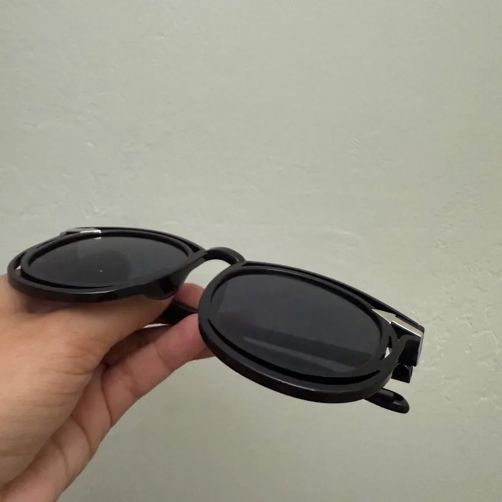 womens black sunglasses round summer plastic light weight summer